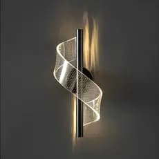 Arandela Para Sala De Estar Luminária Parede Design Espiral Quarto Minimalista Decorativa 110/220v