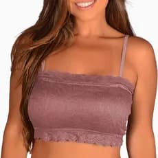 Top Faixa em Renda Sem Bojo e Alça Fina / Top Rendado Cropped Sutiã Feminino St021