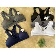 kit 3 Top Fitness Nadador Academia com Bojo Removível ST018