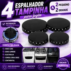 Kit 4 Tampa Para Fogão Espalhadores Queimador Dako / Electrolux / Continental / Consul Erva Doce