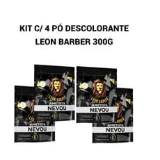 4 Unidades De Pó Descolorante Leon Barber Ametista 300g