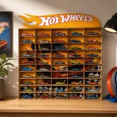 Prateleira Expositora Em Mdf Para Carrinhos Hotwheels Decorativo
