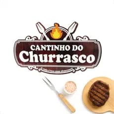Plaquinha Cantinho Do Churrasco 37x22cm Mdf com Adesivo Decorativo