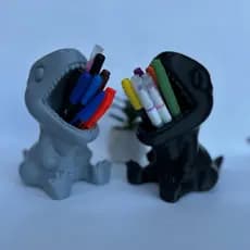 Porta Lápis Criativo Dinossauro  Decorativo  Organizador de Mesa Canetas Marcadores Escritório