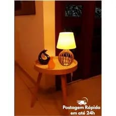 Abajur Luminária De Mesa Sala Quarto Moderno Com Lâmpada