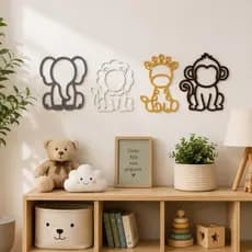 Quadros Decoração Safari Menino Menina Infantil Parede Porta