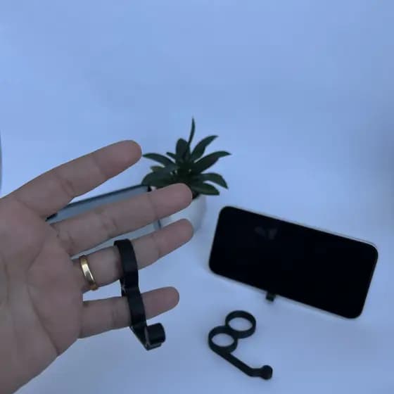 Suporte de Celular Portátil Universal Dedo Mesa Escritório Estudo Vídeos Chamadas Ajustável