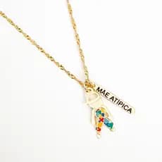 Colar Mãe Atípica Menino Laço - CV_2512
