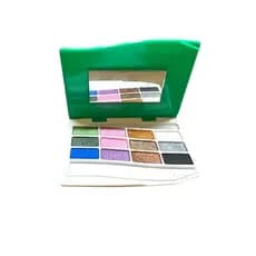 4D Estojo de Sombras com Espelho 12 cores cintilantes