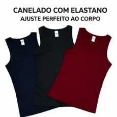 Kit 3 Regata Canelada Básica Feminina