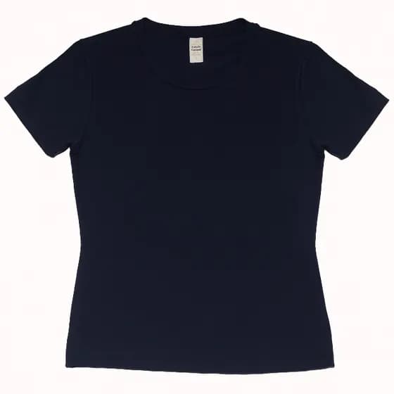 Baby Look  de Cotton Feminina Básica - T-Shirt Casual em Algodão Premium