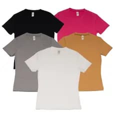 Blusa Baby Look Canelada premium Gola Redonda t-shirt de Manga Curta