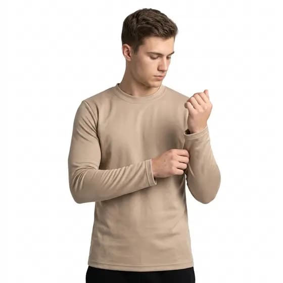 Segunda Pele Térmica Masculina Peluciada de Gola Redonda