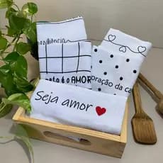 Kit 5 Panos de Prato Branco grande para cozinha Pano de Copa Bate Mão pano de prato pé de galinha