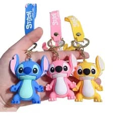 Chaveiro Stitch Disney Roxo Premium 3D Emborrachado Infantil Para Bolsa Mochila