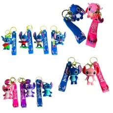 Pingente Chaveiro Angel Rosa Fofo Emborrachado 3D Premium Disney Grande