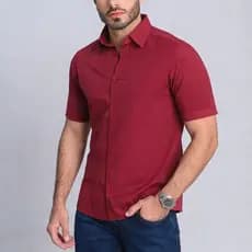 Camisa Masculina Manga Curta Social Slim Fit Premium Esporte Fino Elegante Confortável Blusa Casual de Botão