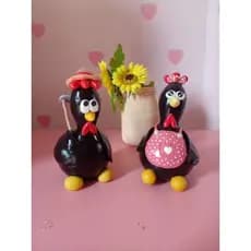 Casal de galinhas.