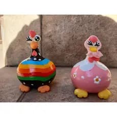 2 Galinhas de cabaça feita a mão.