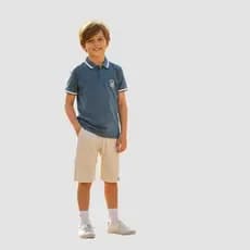 Conjunto Infantil Menino Camisa Polo Algodão Malwee Kids