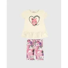 Conjunto Infantil Menina – Bermuda Ciclista Estampada | Malwee Kids