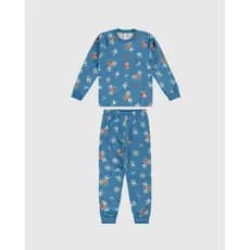 Pijama Longo Malwee Kids – Menino | 100% Algodão | Estampa que Brilha no Escuro | Jujube Kids