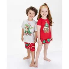 Pijama Infantil Verão Menina  Natal Kyly - Brilha no Escuro