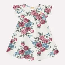 Vestido Infantil Menina Rosas Milon