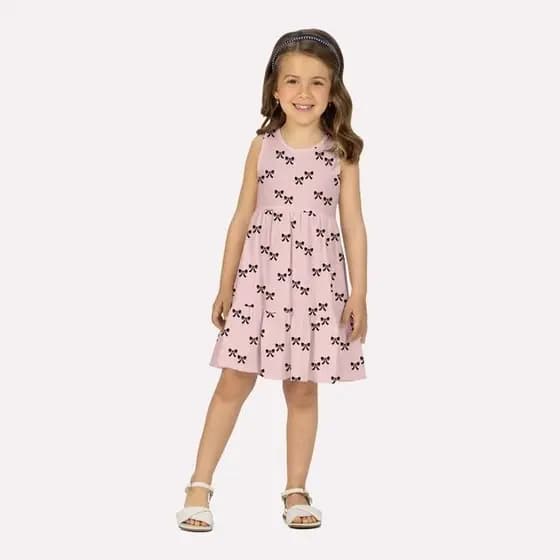 Vestido Infantil Menina Laços Milon