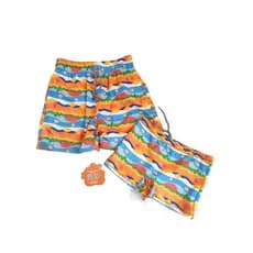 Conjunto Infantil  Moda Praia Menino Sunga Box Anti-Areia + Short Tactel com Proteção UV50
