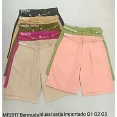 Bermuda plusai sarja importado femininas modas MF2817