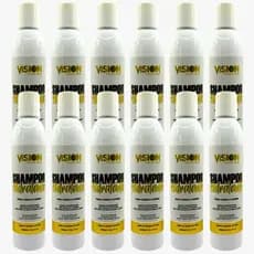 Kit 12 unidades Shampoo Hidratante para Barba Cabelo Bigode Vision Barber Shop 200ml