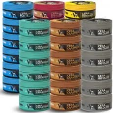 Kit 36 Cera Pomada Modeladora Vision Barber Shop 130g Barba Cabelo Bigode