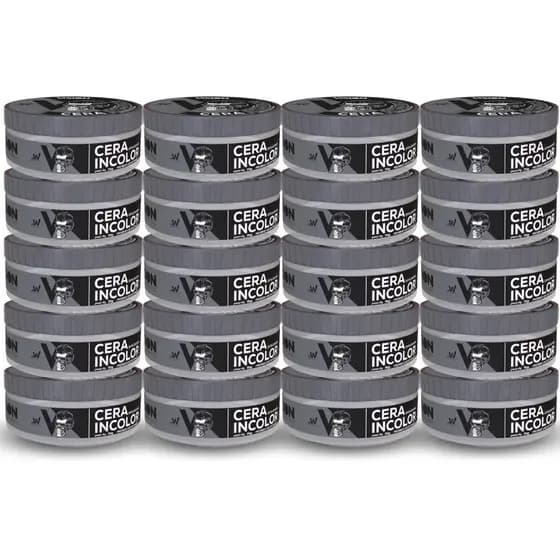 Kit 20 Cera Pomada Modeladora Vision Barber Shop 70g Barba Cabelo Bigode