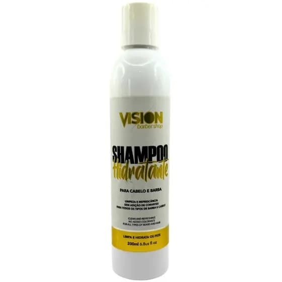 Shampoo Hidratante para Barba Cabelo Bigode Vision Barber Shop 200ml - Unidade