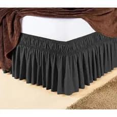 Saia Box Para Cama Casal Super King Preto