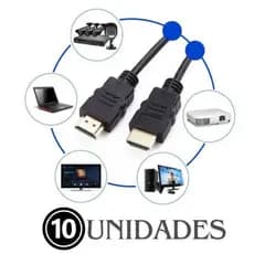 Kit 10 Cabos Hdmi 1 metro Preço De Atacado Ultra Hd Televisão TV Video Game PC Computador