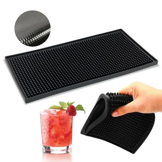 Tapete Escorredor de Louça 15x30 Emborrachado Antiderrapante para Secar Louça, Preparar Drinks Barmen e Protege Móveis