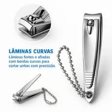 KIT 12 Unidades Cortador De Unha  Unhex Pequeno Com Lixa Aço inox Manicure Pedicure