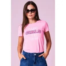Camiseta Feminina Since 1997 Planet Girls Rosa Claro