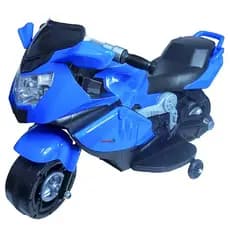 Mini Moto Elétrica Infantil 6V com Luz e Som Azul