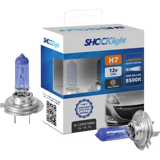 kit 2 pares de lâmpadas super brancas H7 e HB4 8500k + par w5w brinde