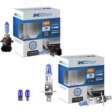 kit lâmpadas super brancas HB4 e H1 8500k + w5w brinde