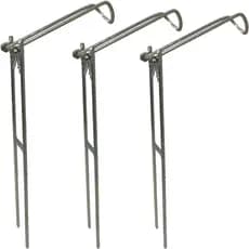 Kit 3 Suporte De Vara Pesca Barranco Pesqueiro Dobrável Portátil 35cm