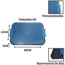 Sanitário Canino Tapete higiênico Xixi Pet Grande Cachorro 68x45Cm