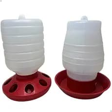 Kit Comedouro Bebedouro Aves Galinhas Pinto 1,5Kg e 2L