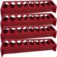 Kit 4 Comedouro Calha Automático Aves Pintos Codornas Pássaros Granja