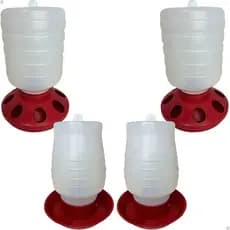 Kit 2 Comedouro Bebedouro Automático Galinhas Aves Codornas 1,5Kg e 2L