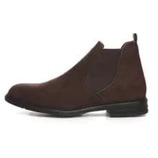 Bota Masculina Chelsea Botina Casual Coturno em Couro Camurça Legítima