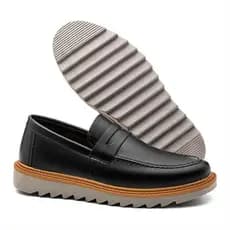 Sapato Oxford Loafer Masculino Social Sem Cadarço Nobre Premium Solado Tratorado